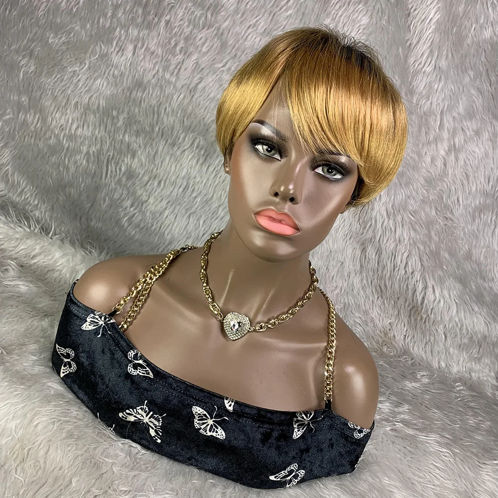 Wig rambut Remy pendek 8 inci  - Short Pixie Cut Wig Human Hair Cheap ulasan dan harga