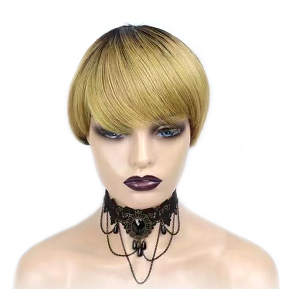 Wig rambut Remy pendek 8 inci  - Short Pixie Cut Wig Human Hair Cheap ulasan dan harga