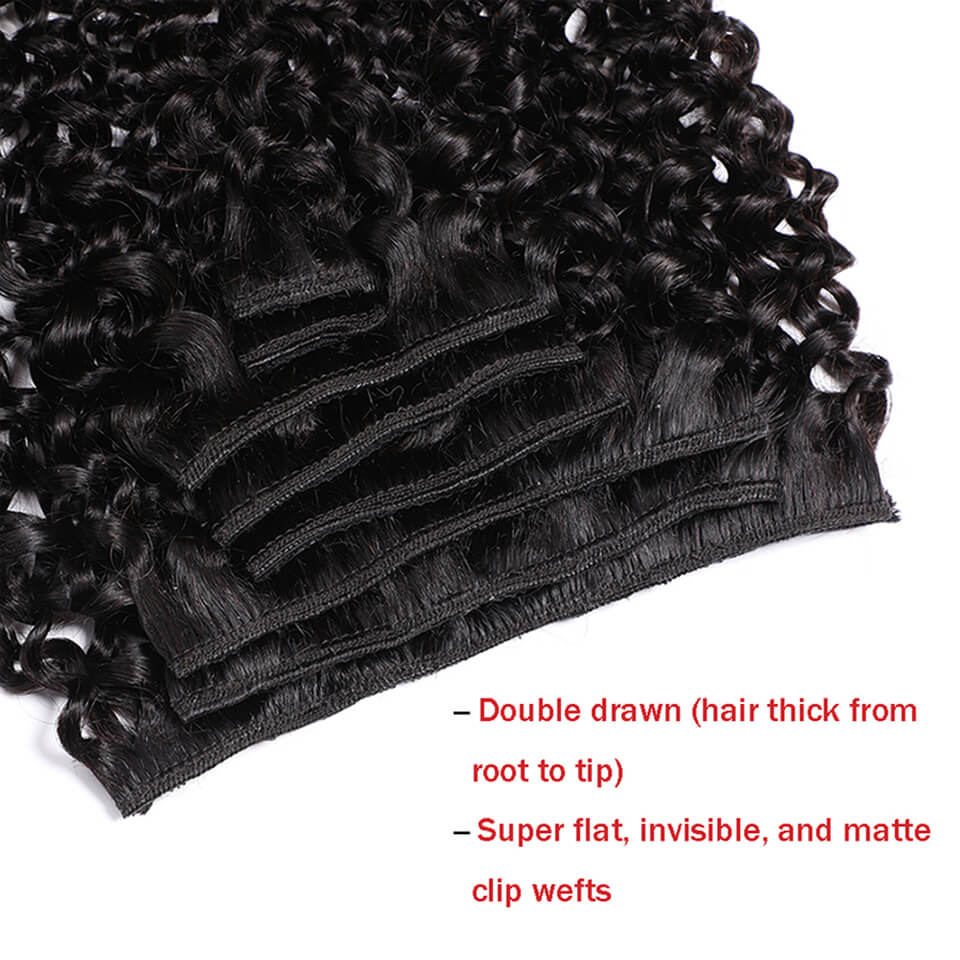 Ekstensi Rambut Manusia Keriti - Seamless Clip In Hair Extensions Human Hair ulasan dan harga