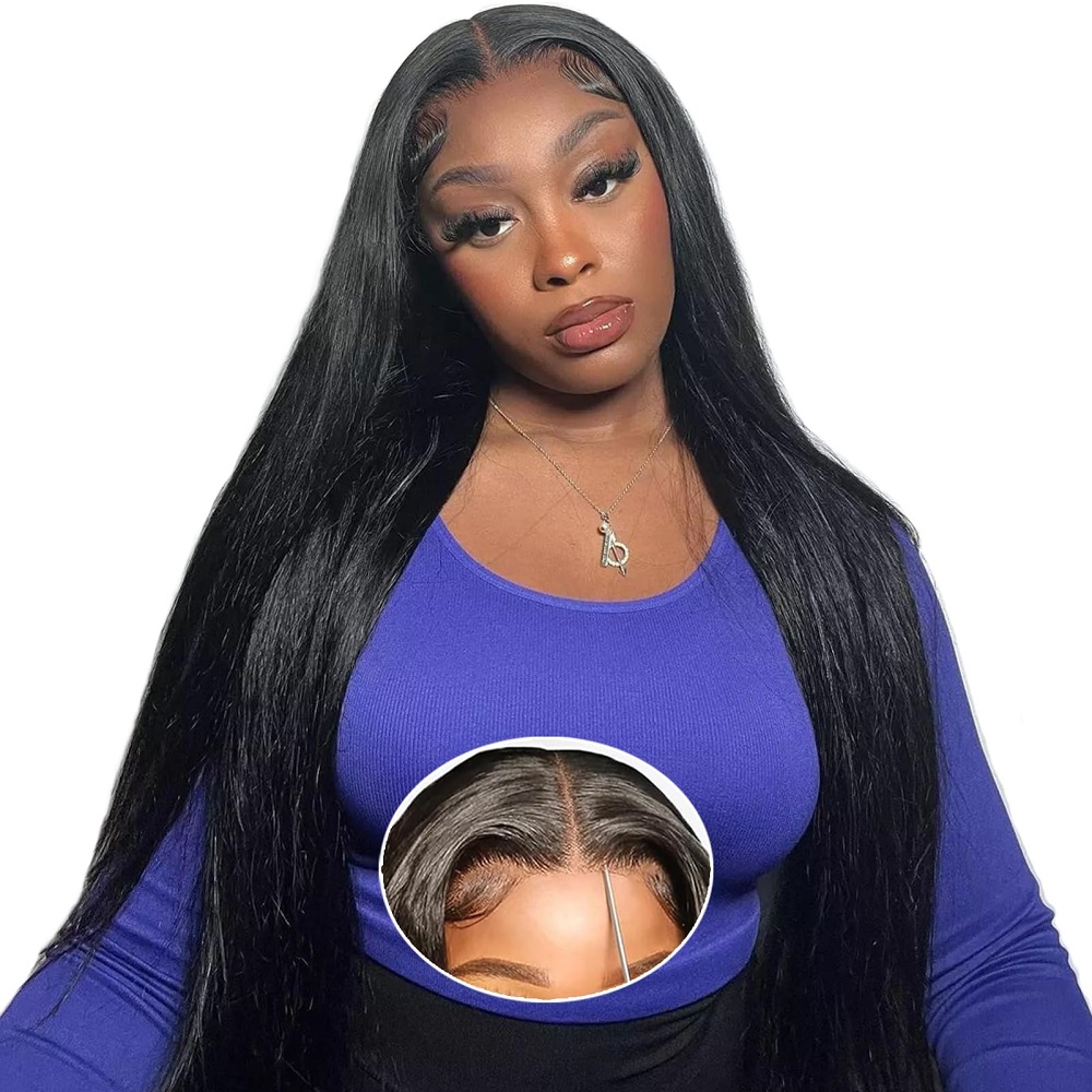 Wig Rambut Manusia Lurus Tanpa - Lace Front Wigs ulasan dan harga