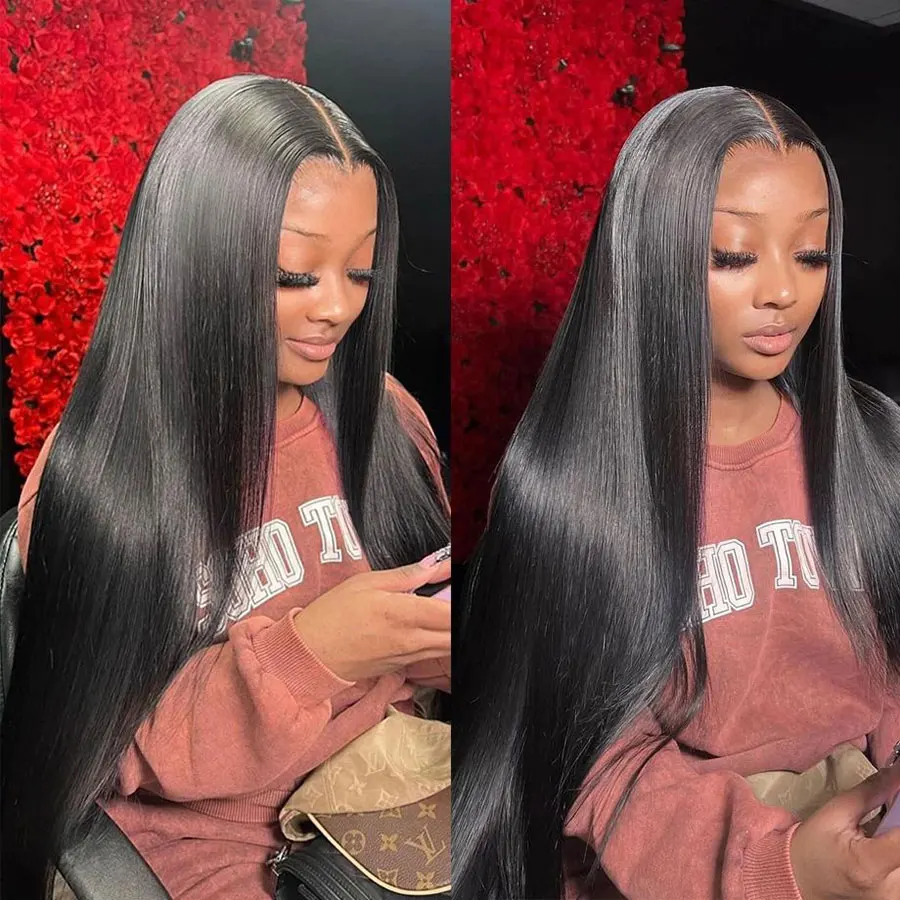 Wig Rambut Manusia Lurus Tanpa - Lace Front Wigs ulasan dan harga