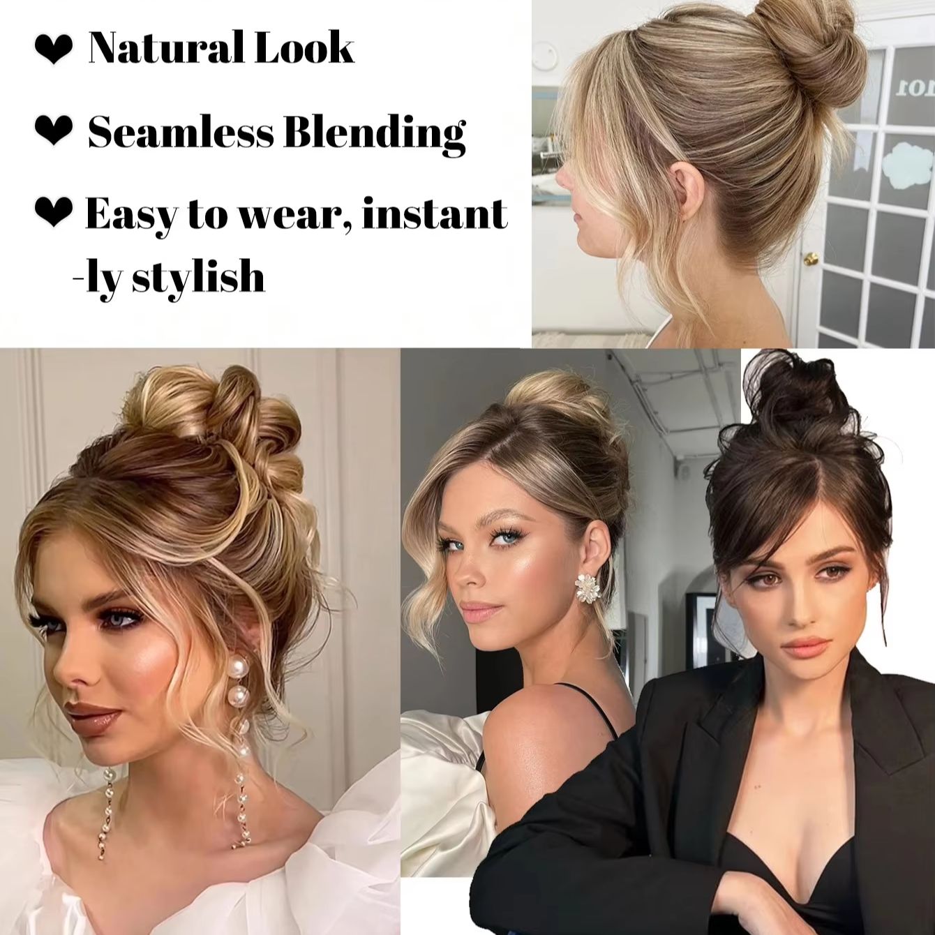 Jepit Rambut Mini Sintetis Mod - Claw Clip Messy Bun Hair Piece ulasan dan harga