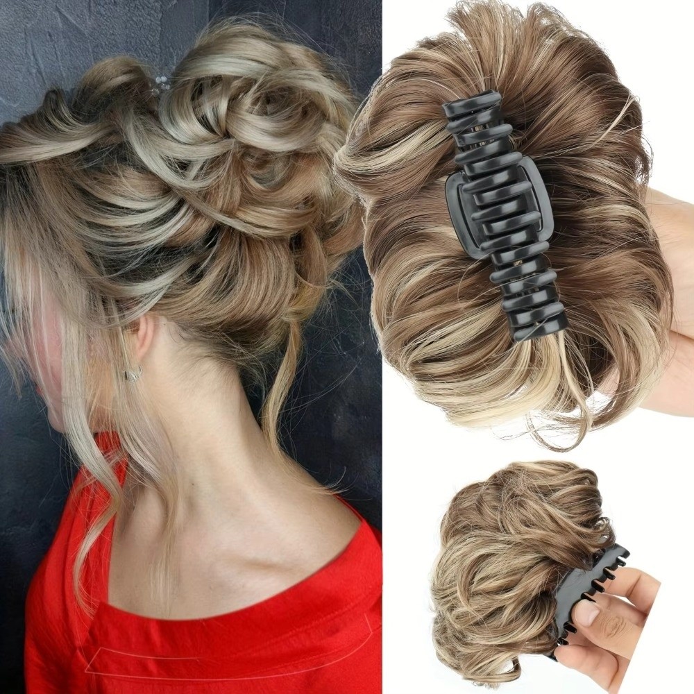Klip Rambut Sanggul untuk Ramb - Claw Clip Messy Bun Hair Piece ulasan dan harga